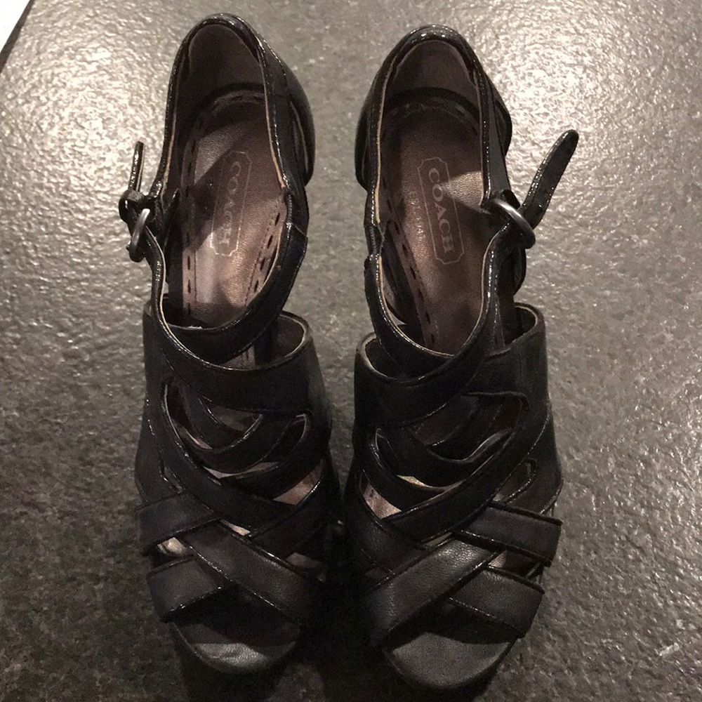 Coach 4” strapped open toe